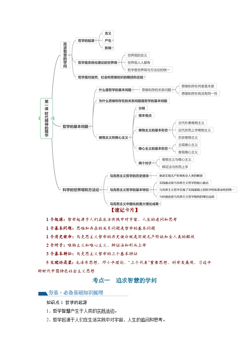 第01课+时代精神的精华（讲义）-2024年高考政治一轮复习讲义（新教材新高考）03