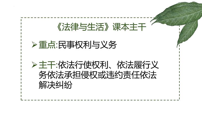 法律与生活 非选择题建模 课件-2024届高考政治二轮复习统编版选择性必修二03