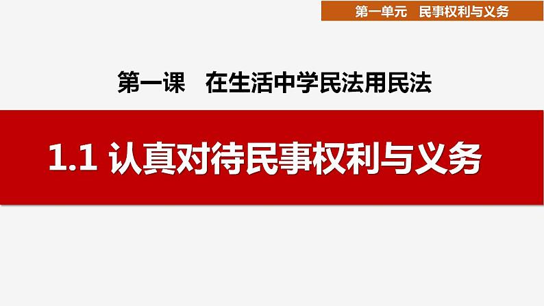 1.1认真对待民事权利与义务课件-2023-2024学年高中政治统编版选择性必修二法律与生活第2页