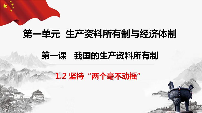 1.2坚持“两个毫不动摇” 课件-2023-2024学年高中政治统编版必修二经济与社会01