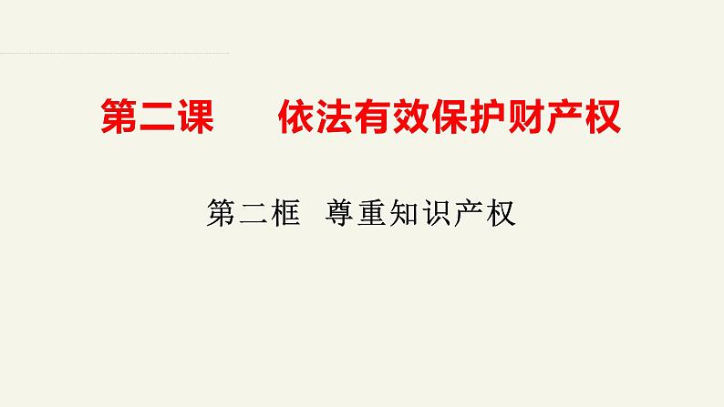 2.2尊重知识产权  课件-2023-2024学年高中政治统编版选择性必修二法律与生活02