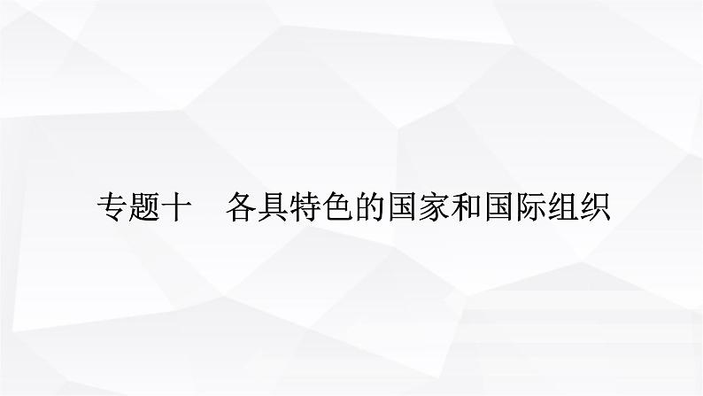 2024届高考政治二轮专题复习专题一0各具特色的国家和国际组织课件第1页