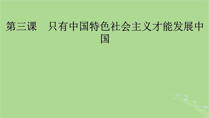 2025版高考政治一轮总复习必修1第3课只有中国特色社会主义才能发展中国课件01