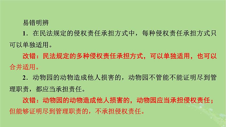 2025版高考政治一轮总复习选择性必修2第1单元民事权利与义务第4课侵权责任与权利界限课件06