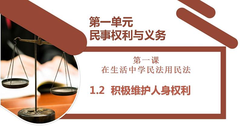 1.2积极维护人身权利课件-2023-2024学年高中政治统编版选择性必修二法律与生活01