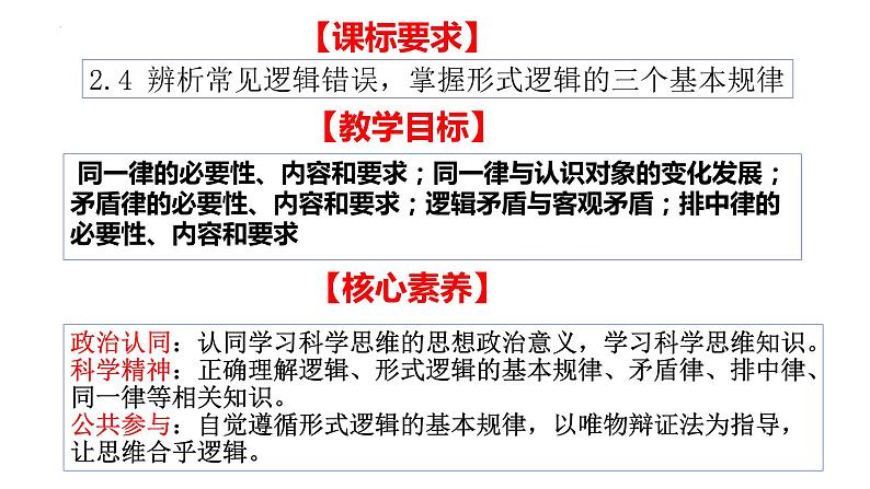 2.2逻辑思维的基本要求课件-2023-2024学年高中政治统编版选择性必修三逻辑与思维02