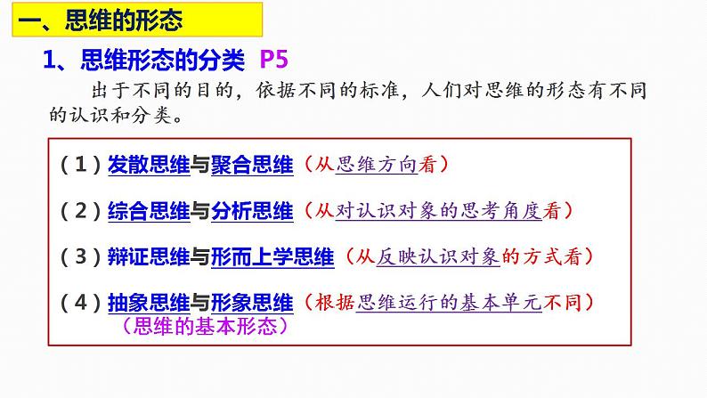 1.2 思维形态及其特征 课件-2023-2024学年高中政治统编版选择性必修三逻辑与思维第3页