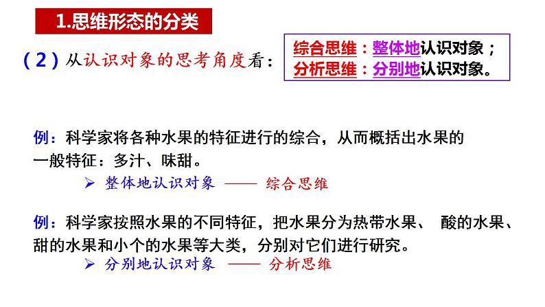 1.2 思维形态及其特征 课件-2023-2024学年高中政治统编版选择性必修三逻辑与思维第5页