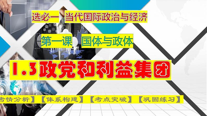 1.3 政党和利益集团 课件-2024届高考政治一轮复习统编版选择性必修一当代国际政治与经济第1页