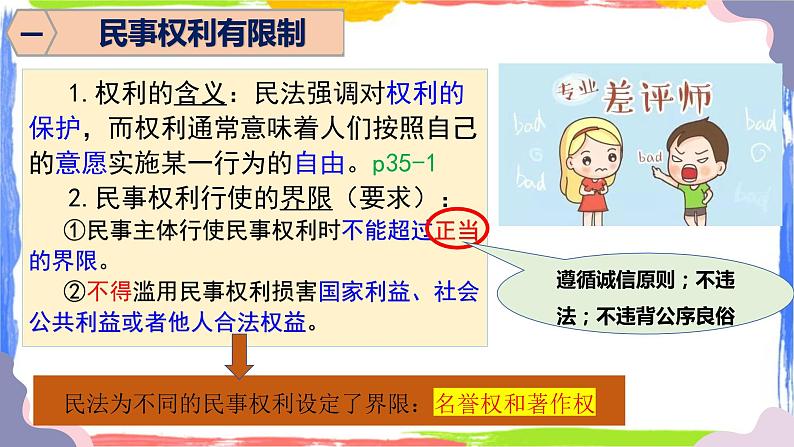 4.2 权利行使 注意界限课件-2023-2024学年高中政治统编版选择性必修二法律与生活03