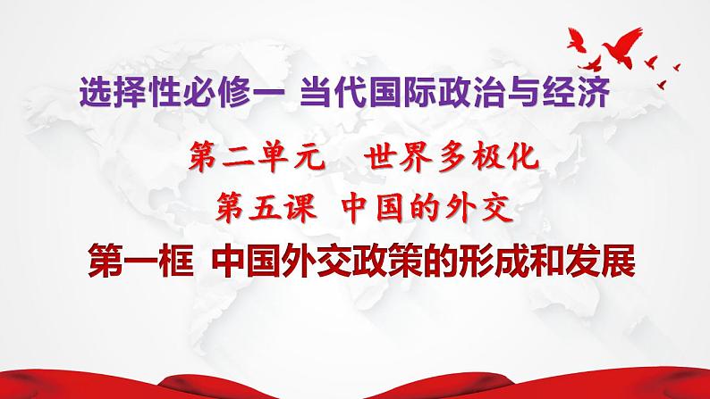 5.1中国外交政策的形成与发展 课件-2023-2024学年高中政治统编版选择性必修一当代国际政治与经济01