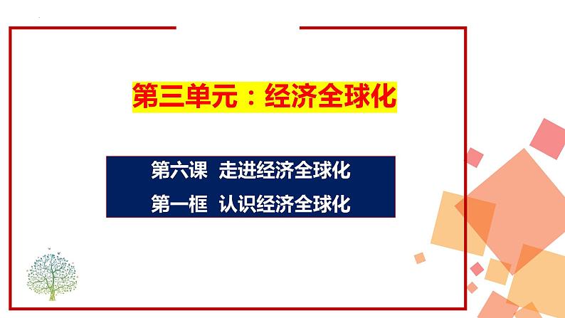 6.1认识经济全球化（课件）高二政治（统编版选择性必修1）第1页
