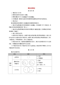 2025高考政治一轮总复习考点精析教案选择性必修3第2单元遵循逻辑思维规则第4课准确把握概念考点1概念的概述