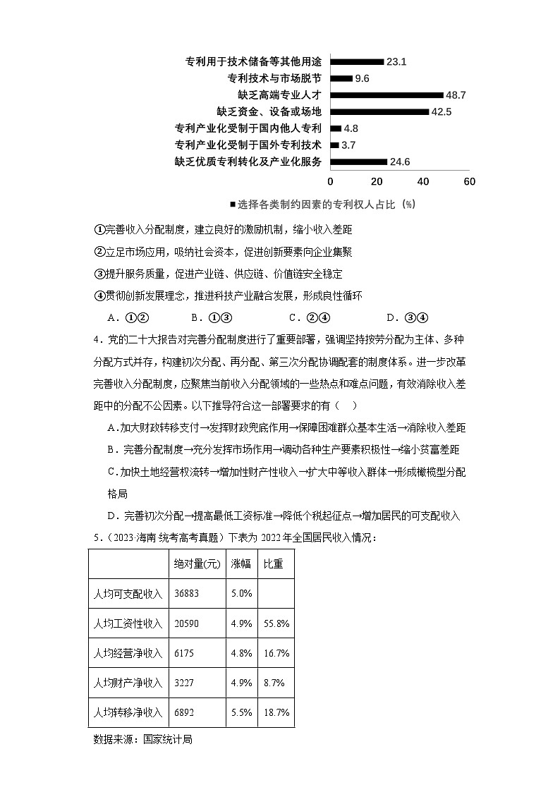我国的个人收入分配训练案..第2页