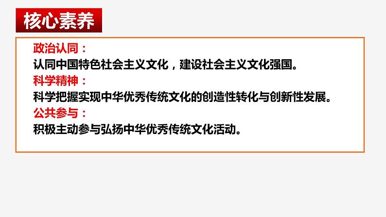 7.3 弘扬中华优秀传统文化与民族精神 课件-高中政治统编版必修四哲学与文化04