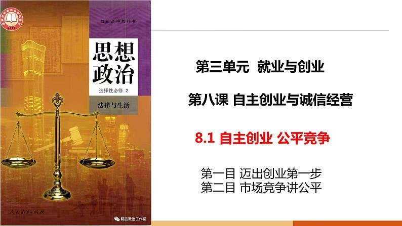 8.1自主创业公平竞争课件-2023-2024学年高中政治统编版选择性必修二法律与生活03