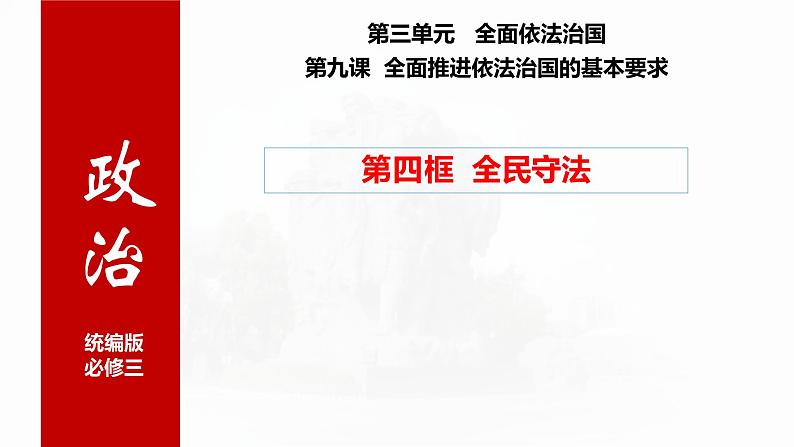 9.4全民守法 课件-2023-2024学年高中政治统编版必修三政治与法治01