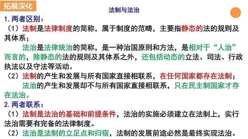 第七课 治国理政的基本方式 课件-2024届高考政治一轮复习统编版必修三政治与法治第6页