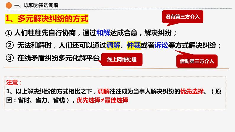 2023-2024学年高中政治统编版选择性必修二：9.1 认识调解与仲裁 课件08