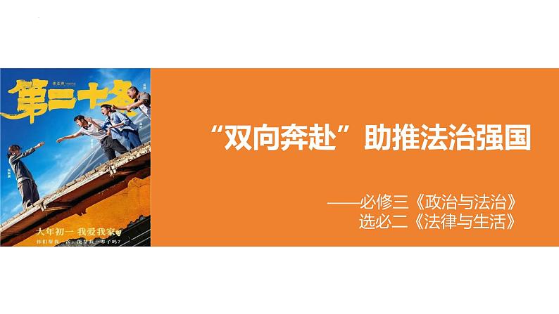 “双向奔赴”助推法治强国 课件-2024届高考政治二轮复习统编版第1页