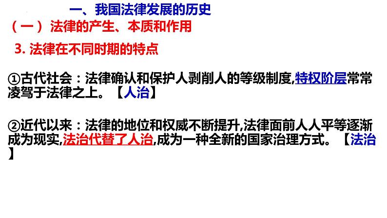 2023-2024学年高中政治统编版必修三政治与法治：7.1我国法治建设的历程  课件06