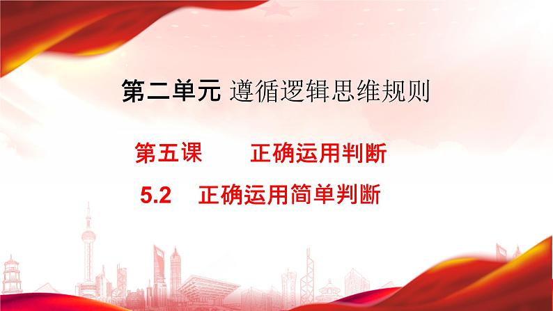 5.2正确运用简单判断 课件-2023-2024学年高中政治统编版选择性必修三逻辑与思维02