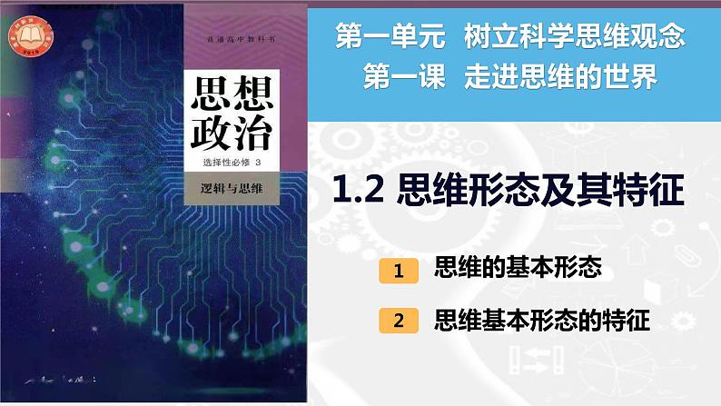 1.2 思维形态及其特征2023-2024学年高二政治同步教学优质课件（统编版选择性必修3）01