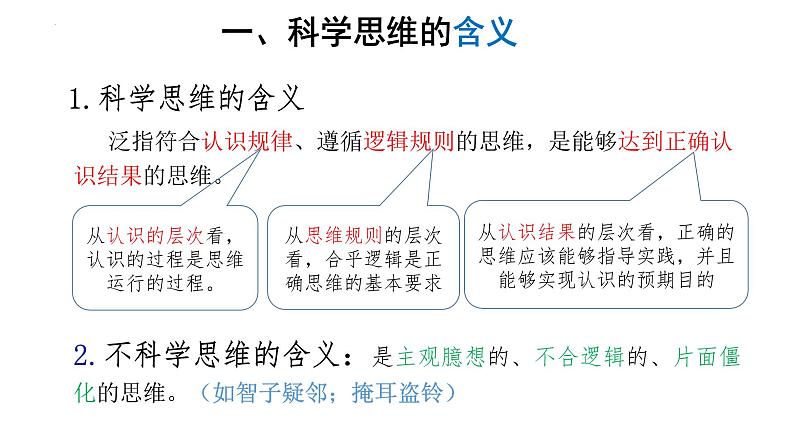 3.1 科学思维含义与特征2023-2024学年高二政治教学示范课课件（统编版选择性必修3）第6页