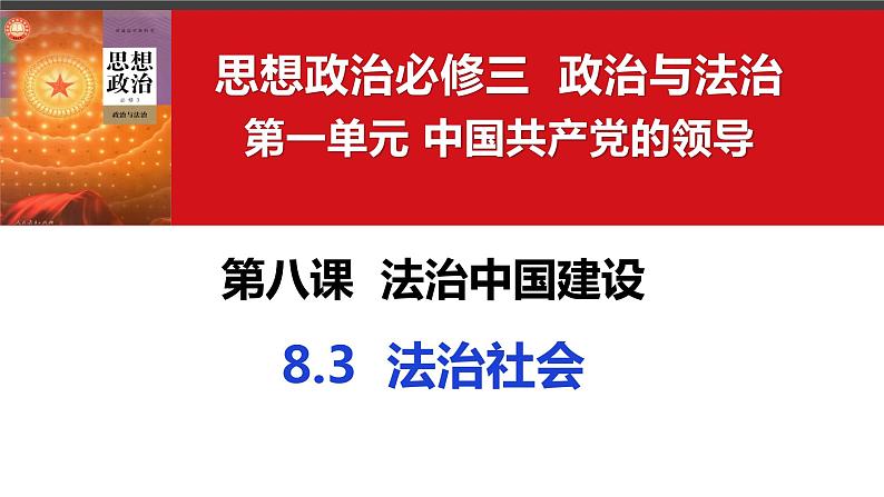 8.3 法治社会 课件  2023-2024学年高中政治 政治与法治  同步课件（统编版必修3）第3页