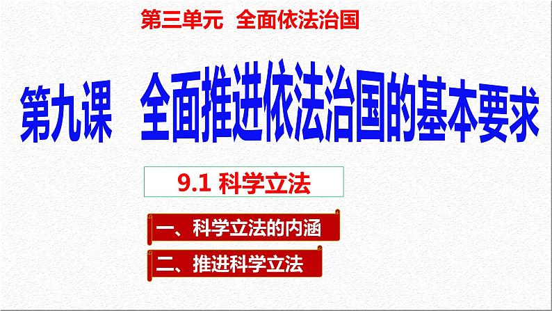 9.1 科学立法 课件  2023-2024学年高中政治 政治与法治  同步课件（统编版必修3）第2页