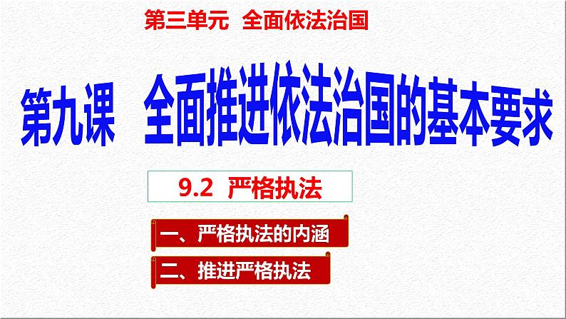 9.2 严格执法 课件  2023-2024学年高中政治 政治与法治  同步课件（统编版必修3）第2页