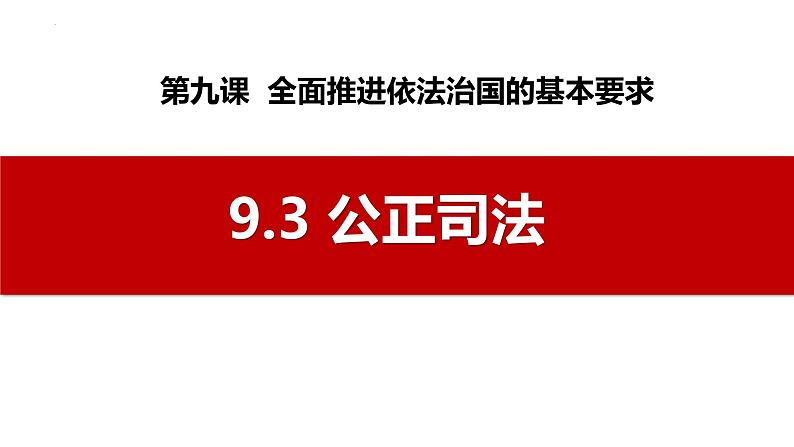 9.3 公正司法 课件-2023-2024学年高中政治统编版必修三政治与法治第2页