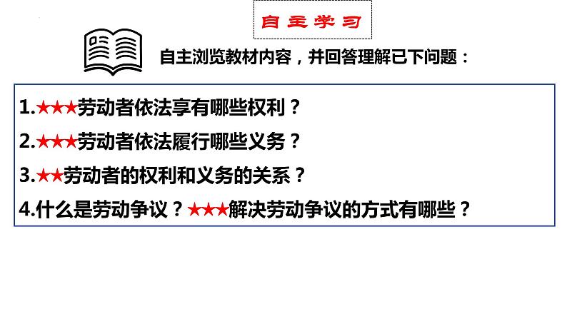 2023-2024学年高中政治统编版选择性必修二法律与生活：7.2心中有数上职场 课件第2页