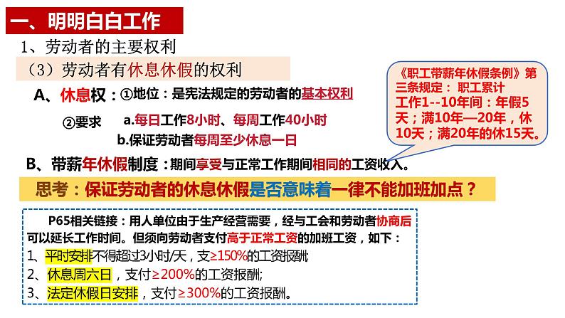 2023-2024学年高中政治统编版选择性必修二法律与生活：7.2心中有数上职场 课件第6页