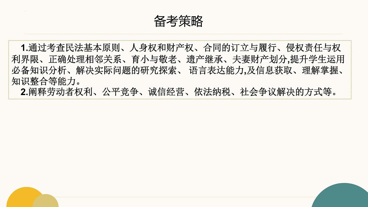 2024年高考政治二轮专题复习：法律与生活 课件第2页