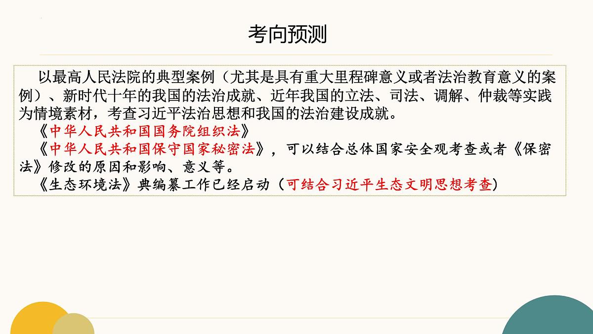 2024年高考政治二轮专题复习：法律与生活 课件第3页