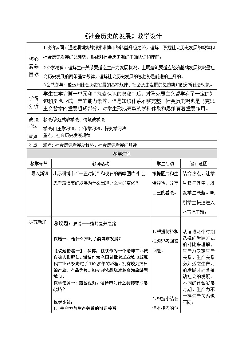 人教版高中必修四5.2《社会历史的发展》课件（教案）01