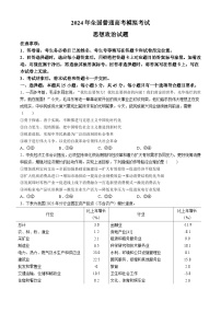 山东省部分学校2023-2024学年高三下学期5月联考政治试题（含答案）