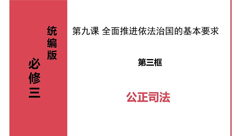 9.3公正司法 课件-2023-2024学年高中政治统编版必修三政治与法治 (3)01