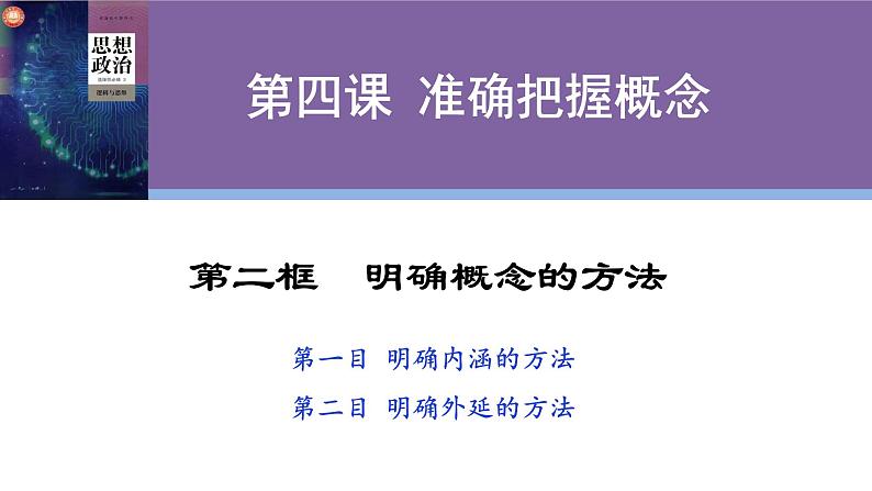 4.2明确概念的方法课件-高中政治统编版选择性必修三逻辑与思维第2页