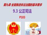 9.3公正司法 课件- 高中政治统编版必修三政治与法治