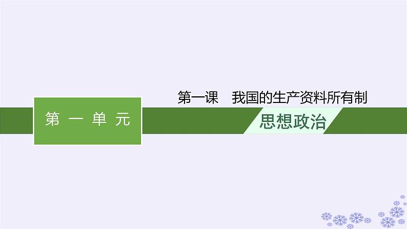 2025届高考政治一轮总复习必修2第1课我国的生产资料所有制课件01