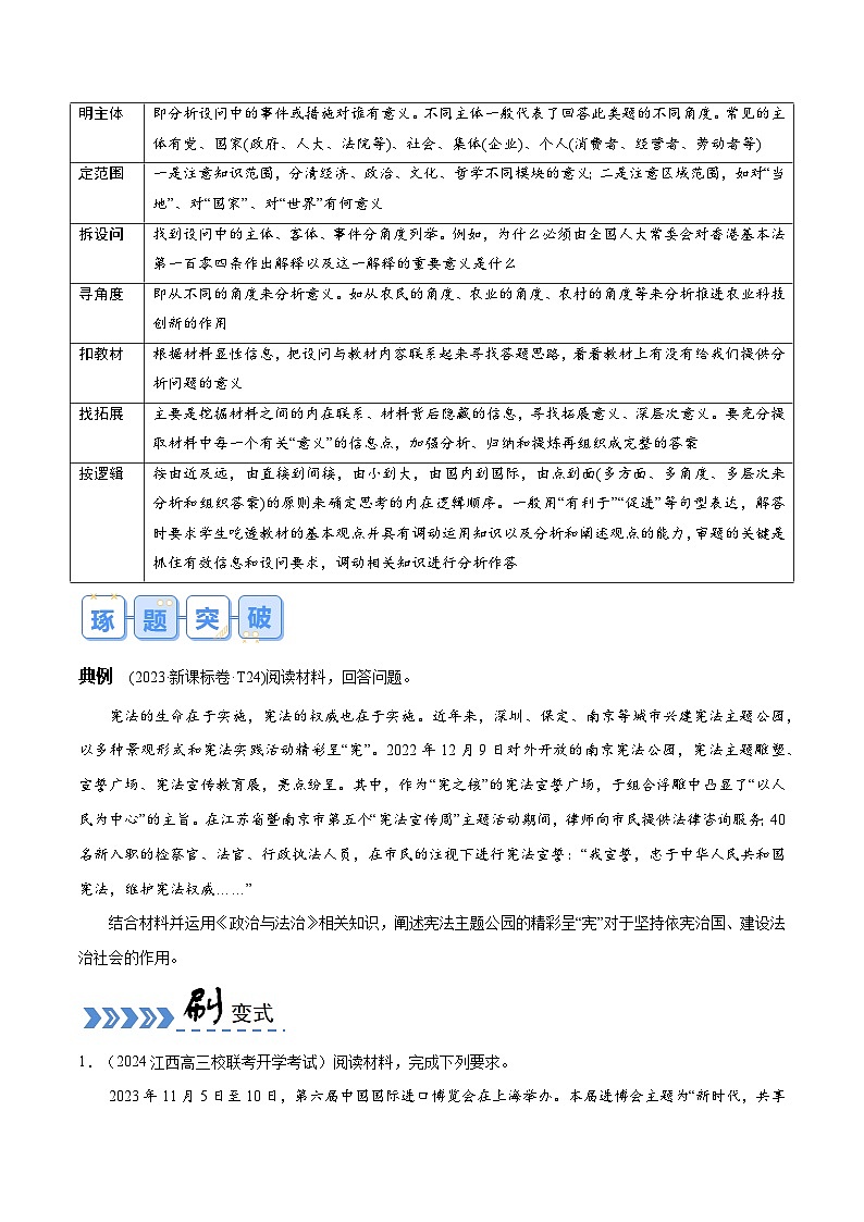 专题05 意义、影响类主观题（原卷版）第2页