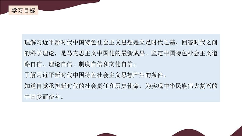 部编版高中政治必修一  4.3 习近平新时代中国特色社会主义思想  课件第2页