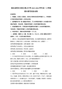 湖北省武汉市部分重点中学2023-2024学年高一上学期期末联考 政治试卷（含解析）