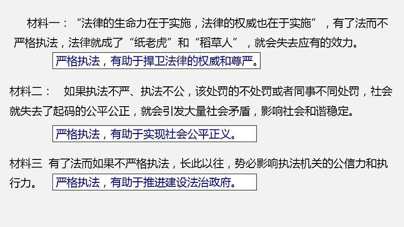 9.2 严格执法 课件 高中政治必修 3 政治与法治 统编版第5页