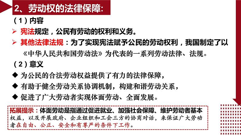 7.1 立足职场有法宝 课件 高中政治选择性必修2  法律与生活  统编版05