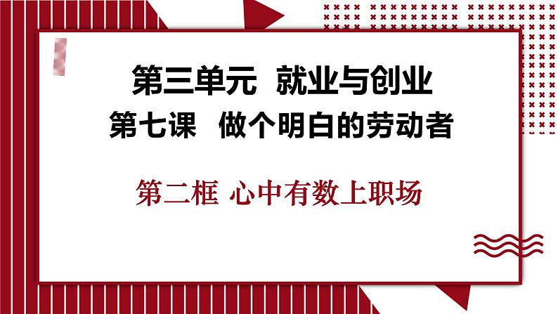 7.2 心中有数上职场 课件 高中政治选择性必修2  法律与生活  统编版第1页