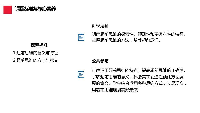 13.1 超前思维的含义与特征 课件-2023-2024学年高中政治统编版选择性必修三逻辑与思维02