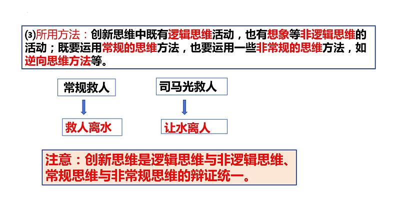 11.1 创新思维的含义与特征定  课件 高中政治选择性必修3逻辑与思维 统编版08